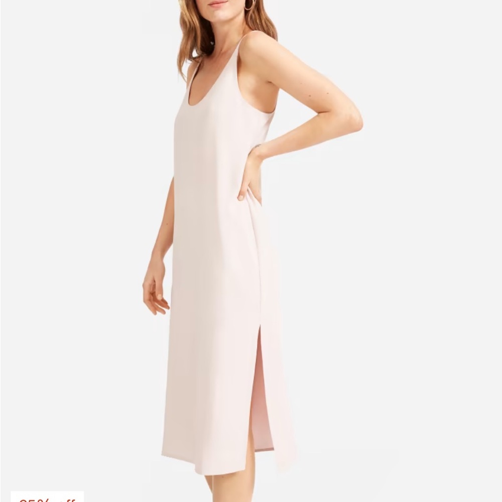 Everlane Pink Slip Midi Dress